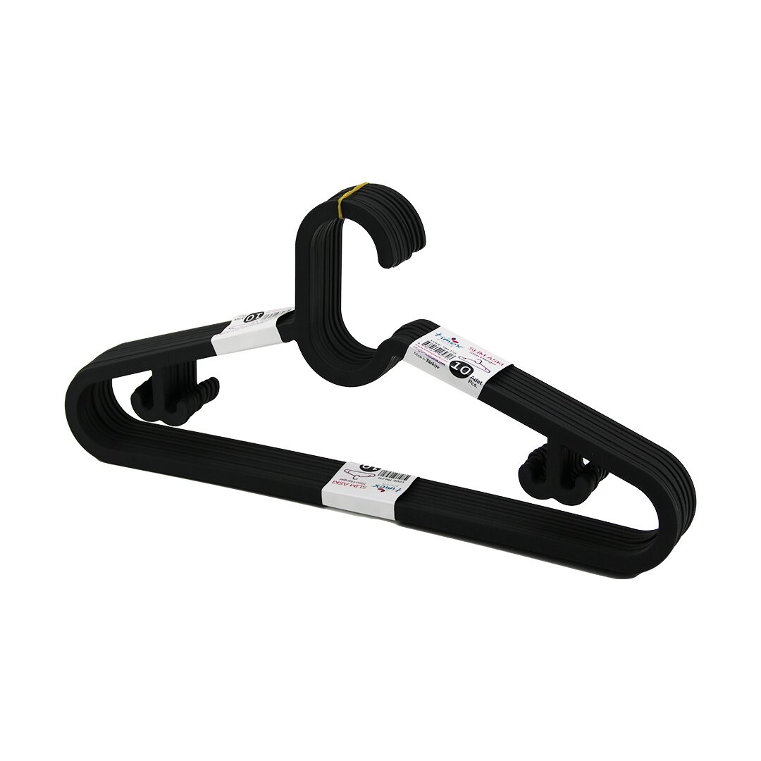 Timex Tim-270 ( 10pcs ) ( Antrasit Gri ) Slim Plastik Elbise Askısı*24