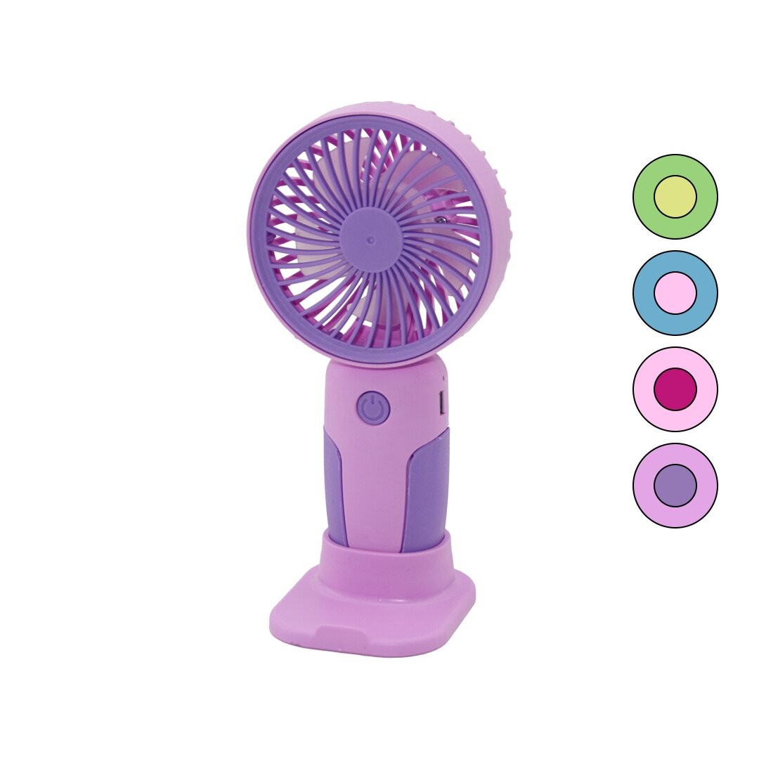 Handheld Mj-122 (Usb Şarjlı) Mini (El Fanı) (3kademe Hız) (Telefonluklu Ayak)(Fan:7.5cm & Ayak:8cm) (Dc:5v-1a)*168
