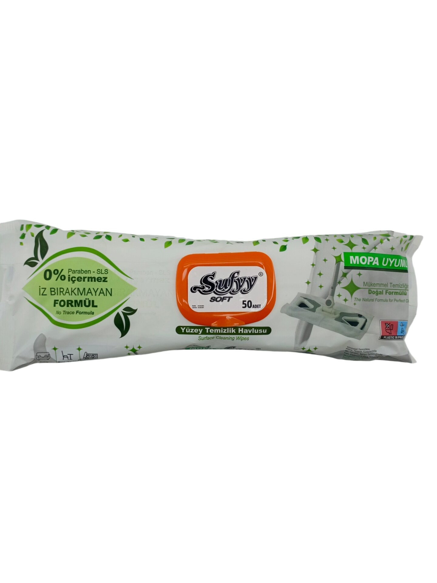 Sufyy Soft ( Mop Havlusu & Yüzey ) ( 50pcs ) Ekstra Kalın & Büyük Islak Mendil*10=K