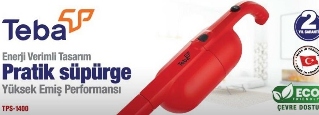 Teba Pratik Tps-1400 ( Dik ) Elektrikli Pratik Süpürge ( 500w )*2=K