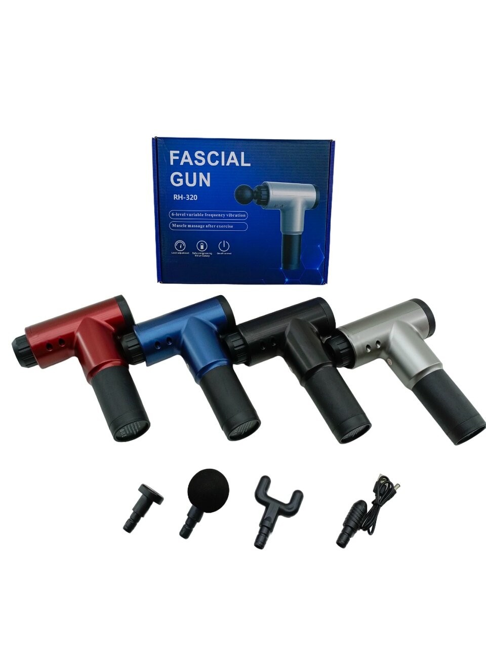 Gold Orıon Fascıal Gun Kh-320 (Şarjlı) Masaj Aleti (Tabanca Model) (Top & Y Şekil & Kalem Uç) (6 Seviye Titreşim) (Kas Masajı)*16