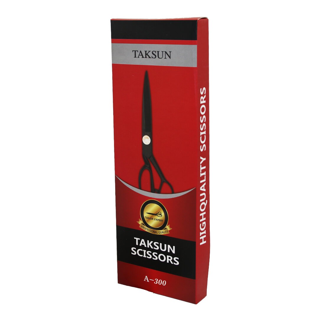 Taksun Scıssors A-300 No-8242 ( No-12 ) ( Siyah ) Terzi Makası*60
