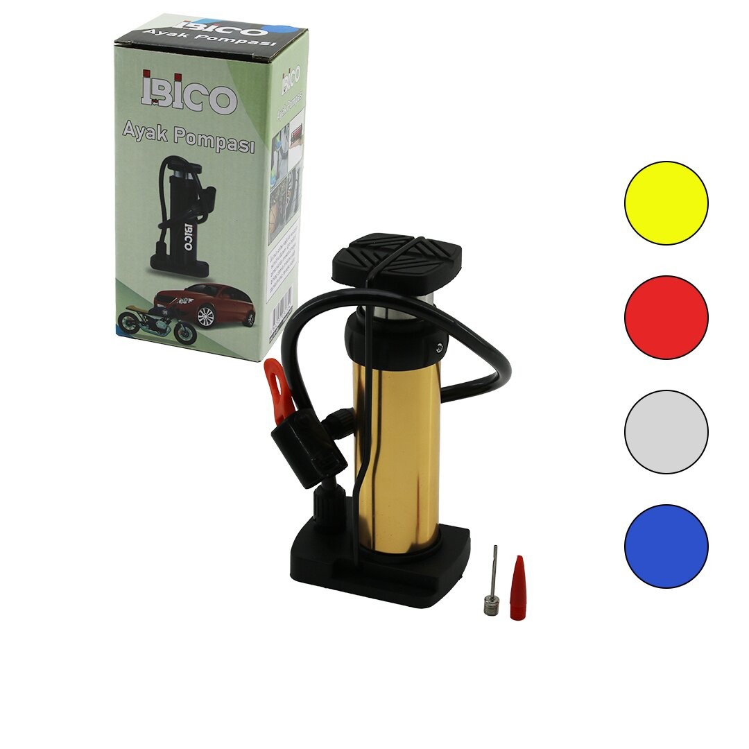 Ibico I18-035 (Dikey Model) (Ince Pistonlu) Ayak Pompası (Oto-Araç & Bisiklet-Motor Lastik & Top & Şişme Havuz-Yatak)*50