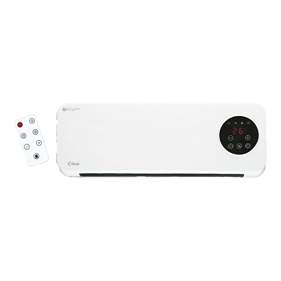 Kiwi Kht-8490 (Klima Tipi) Duvar Tipi (Isıtıcı Fan) (Kumandalı & Dijital Dokunmatik Ekran) (2 Kademe Isı) (Zaman Ayarlı) (2000w)*1