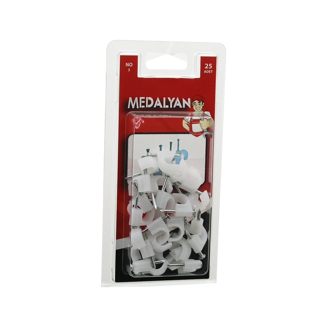 Medalyan Dl-39 ( No-3 ) Çelik Çivili Kroşe ( 25pcs )*12x24