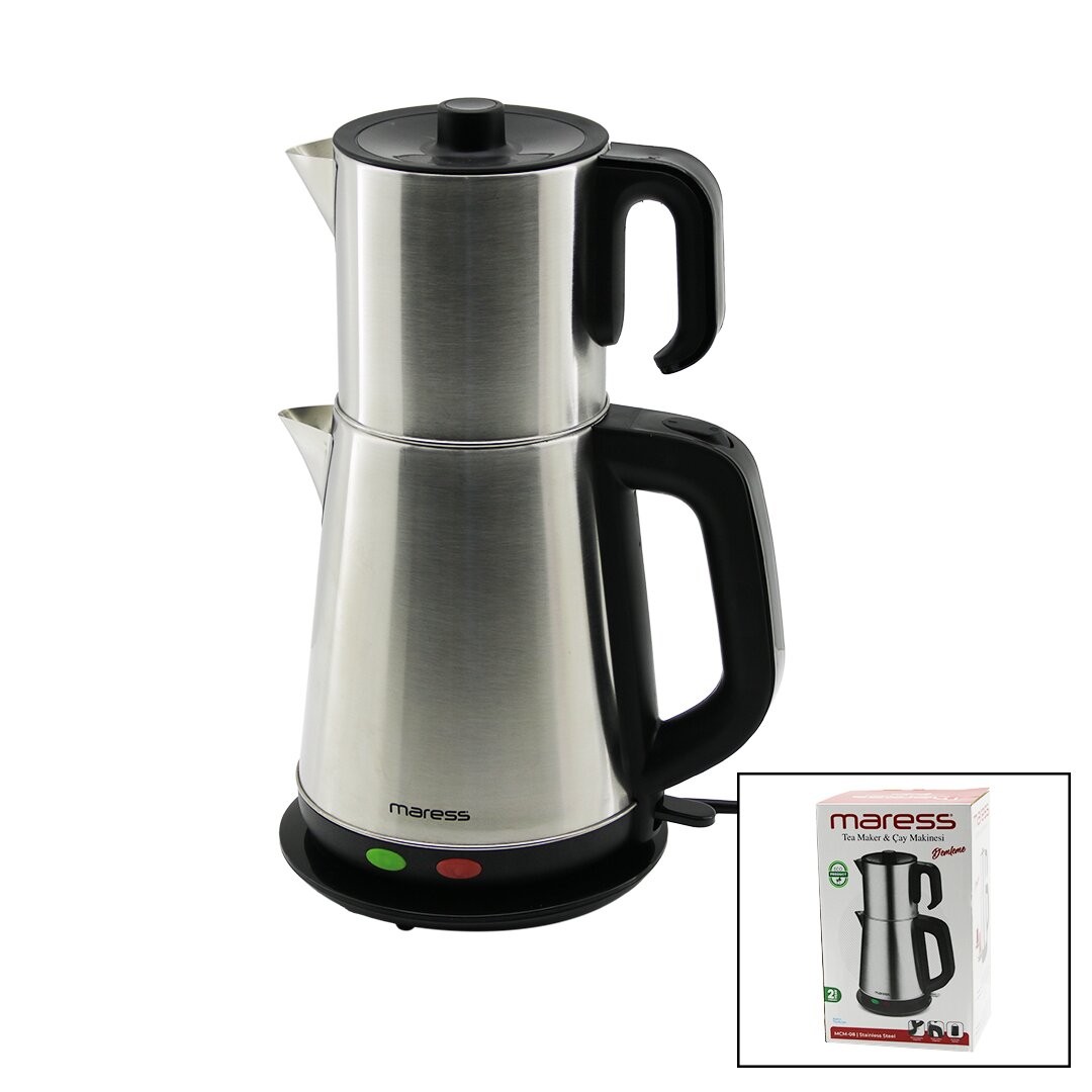 Maress Mcm-08 ( Çelik ) Çaycı & Elektrikli Çay Makinesi ( 1.8lt ) ( 1500w )*6