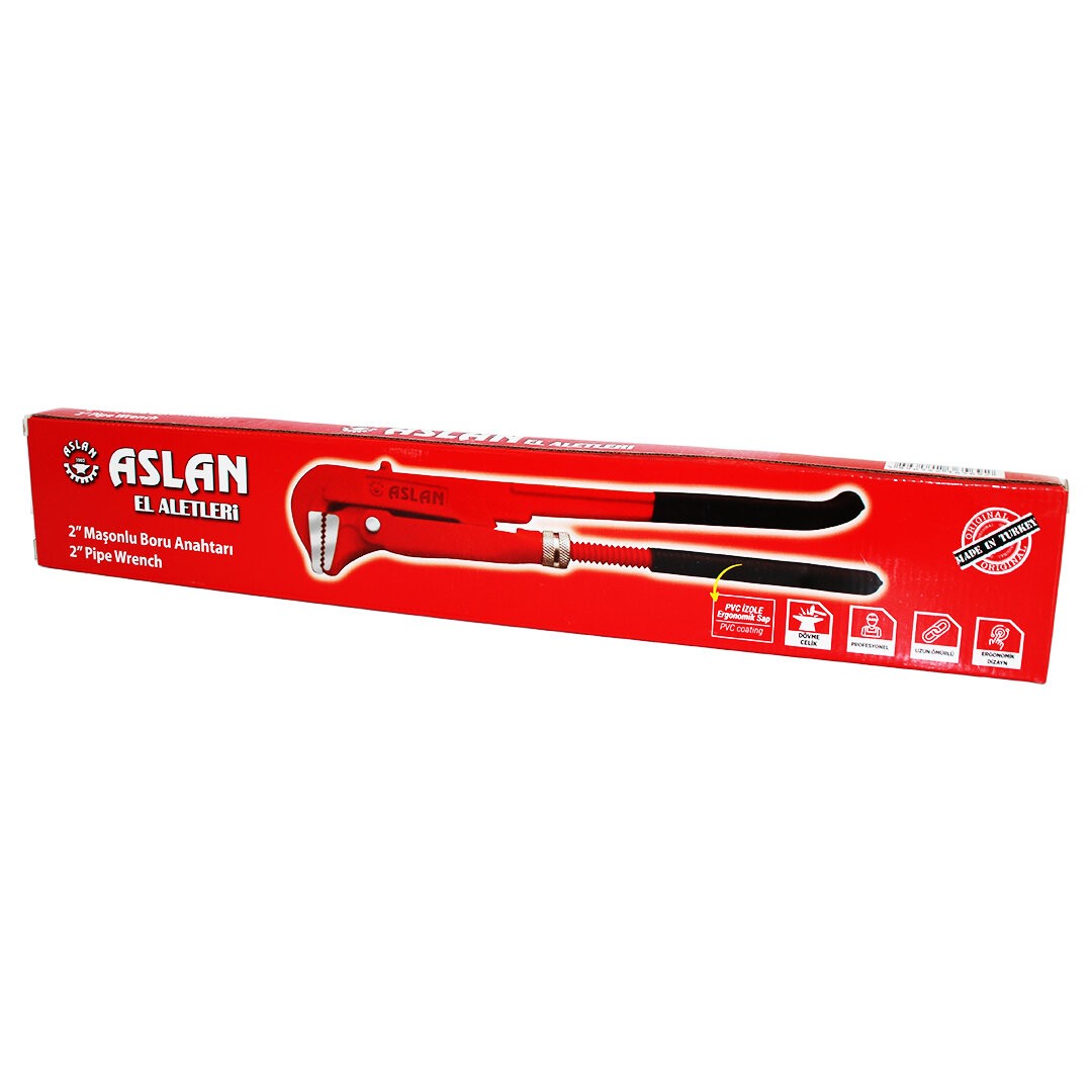 Mf Tools ( 2" Parmak ) Maşonlu Maşalı Çelik Boru Anahtarı ( Pvc Izole Ergonomik Saplı )*18