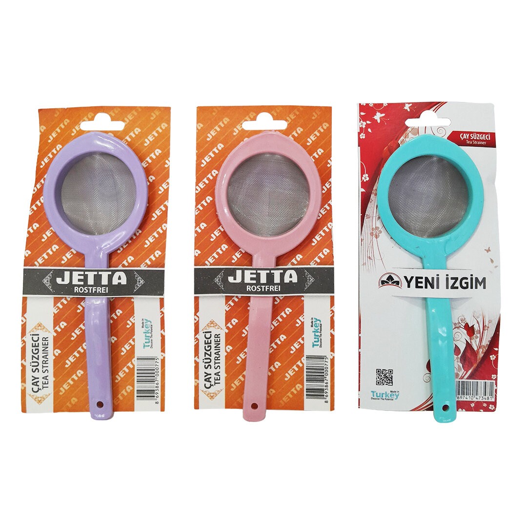 Jetta Yeni Izgim Plastik Renkli Sap Çay Süzgeç*12x36