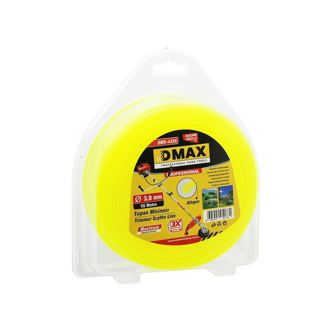 Dmax Dmx-4326 ( 6gen ) ( 3.0mm X 50mt ) Çim Biçme Tırpan Misinası*30