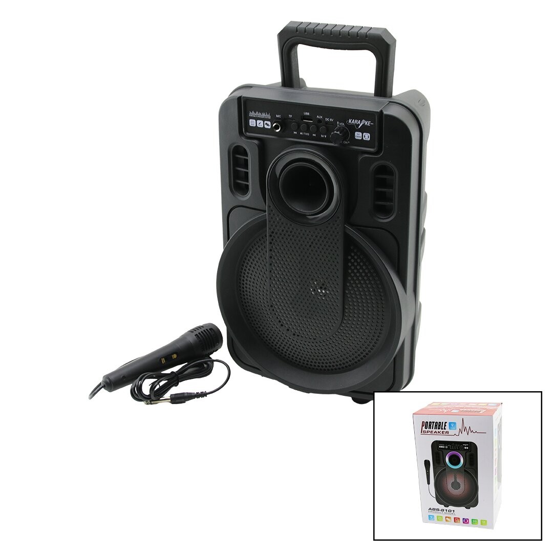 Portable Abs-8101 Pl-4435 ( 8") Speaker Hoparlör ( Bluetooth ) ( Mikrofonlu ) ( Işıklı ) ( Usb & Tf & Aux & Mıc )*8