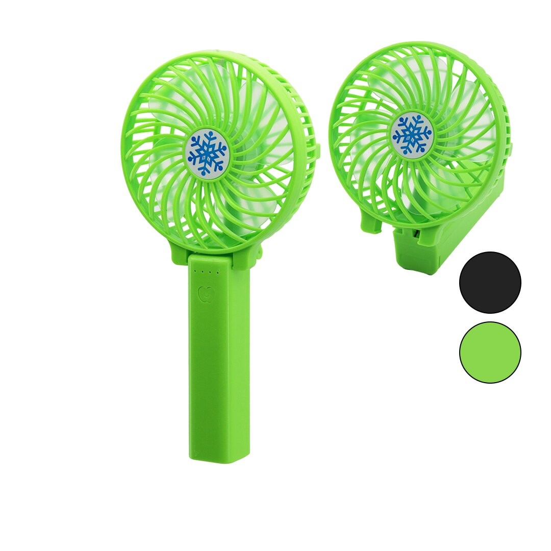 Handy Mini Fan-100 (Usb Şarjlı) Mini (El Fanı) (Kademeli Hız & Işıklı) (4w)(Fan:10.5 & Katlanır Sap:11cm)(Li-Ion Pil:3.7v)*100
