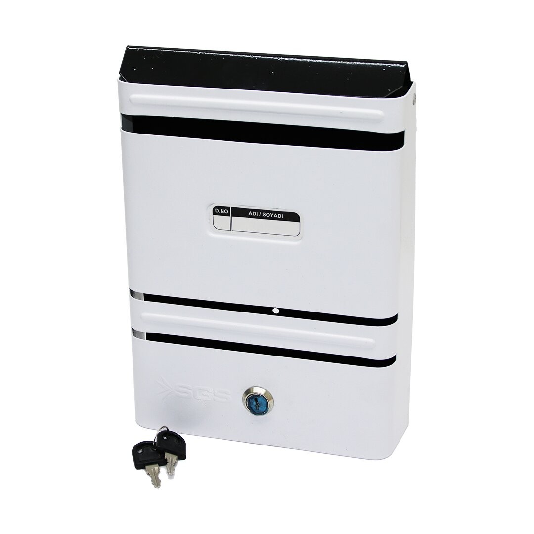Sgs Tools Sgs-333 ( Metal ) Beyaz Posta Kutusu ( Krom Mandallı Kilit & 2 Anahtar )*20