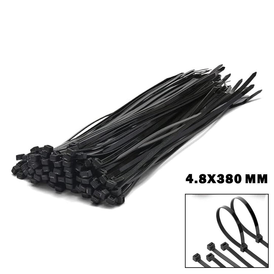 Sgs Tools Sgs-4619 ( Siyah ) ( 4.8x380mm ) Plastik Cırt Kelepçe ( 100pc )*100