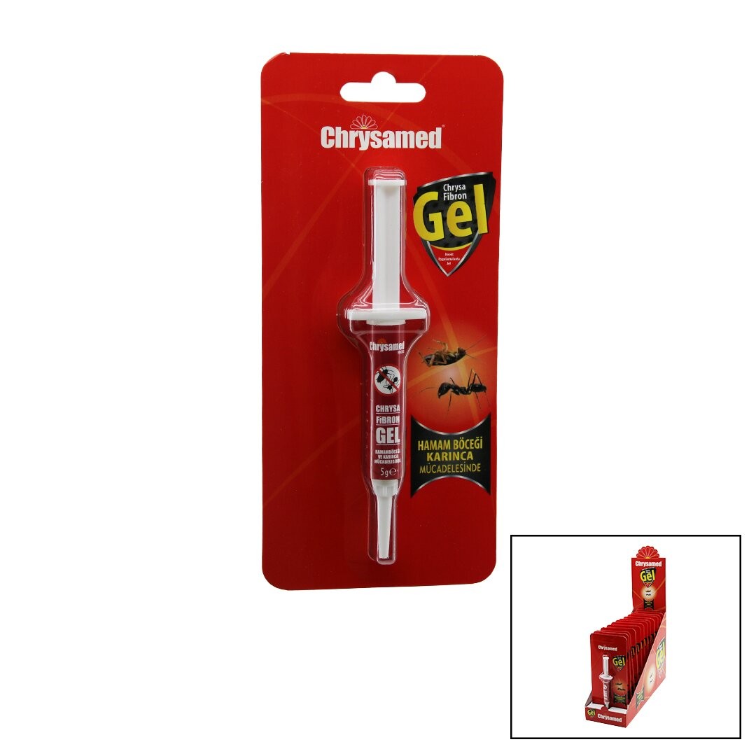 Chrysamed Gel ( Chrysa Fibron ) ( Jel ) Şırınga Modeli ( Hamam Böceği & Karınca ) 5gr.*12x6