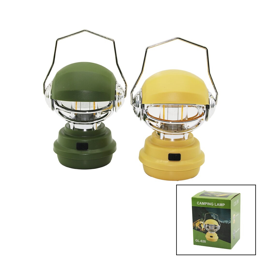 Campıng Lamp Gl-628 ( Robot Kafa Modeli ) ( Fanus ) Kamp & Bahçe Fener (Usb Şarjlı) (3-Kademe Işık Ayarı) (Renkli Pls.)*60