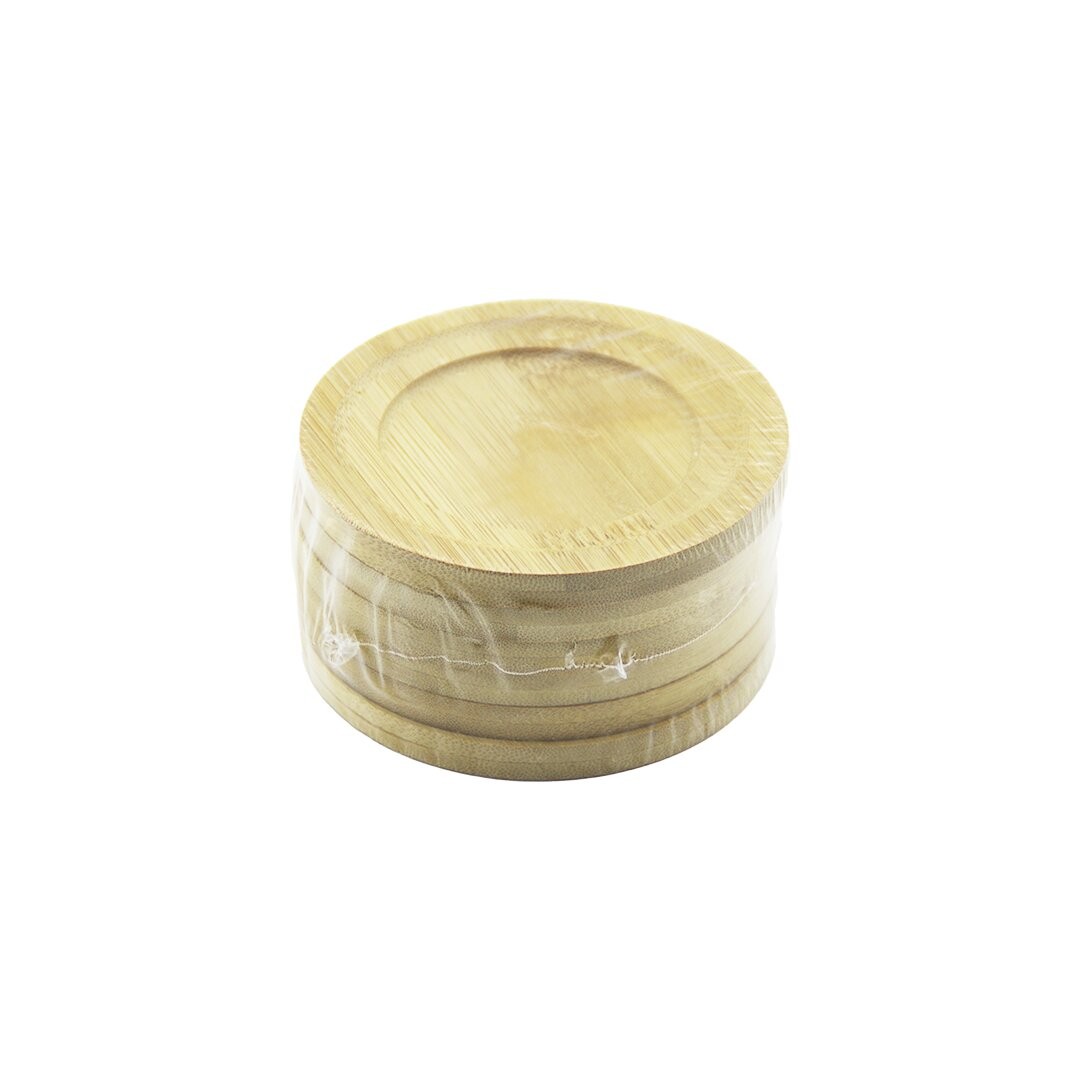 Ibico I22-215 ( Yuvarlak= Çap: 9.7cm ) ( 6pcs ) Bambu & Ahşap ( Çay Tabak )*48