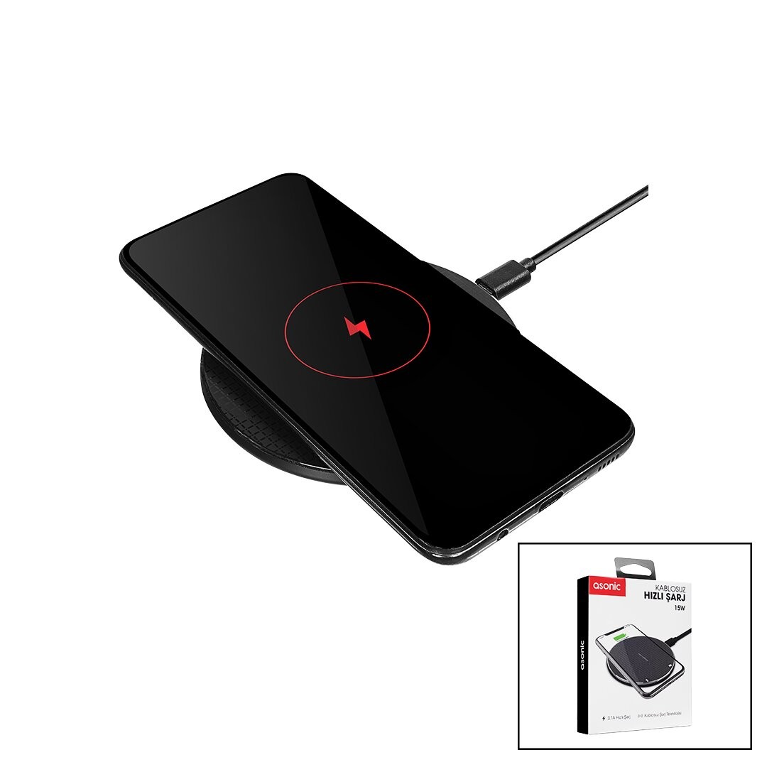 Asonic As-w150 Masa Üstü ( Kablosuz ) Hızlı Şarj Cihazı ( 3.1a & 15w )*20