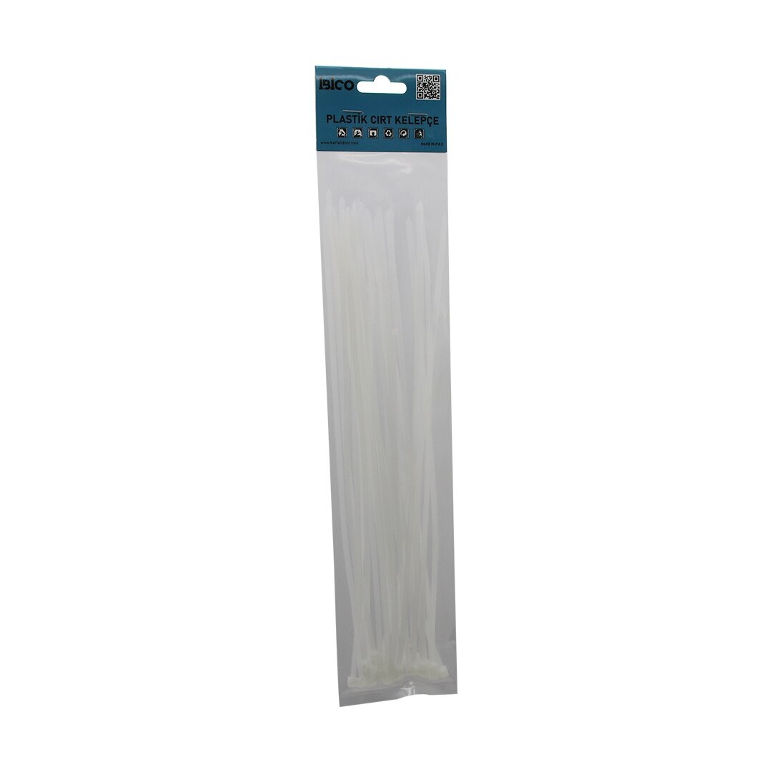 Ibico I13-026 ( 25pcs ) ( Beyaz ) ( 3.6x300mm ) Plastik Cırt Kelepçe*480