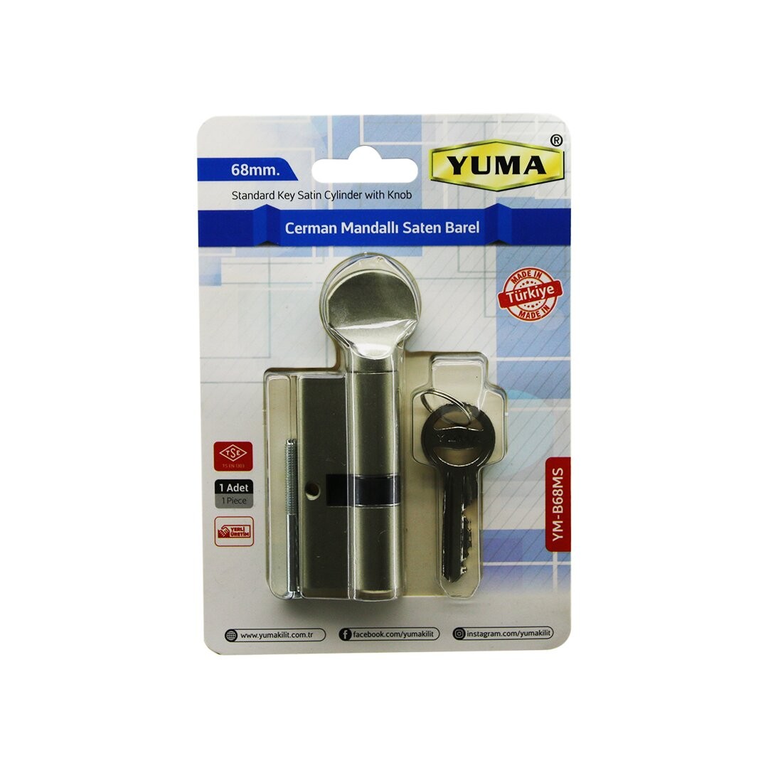 Yuma Ym-B68ms Cerman Mandallı Saten Barel Kilit ( 68mm )*50