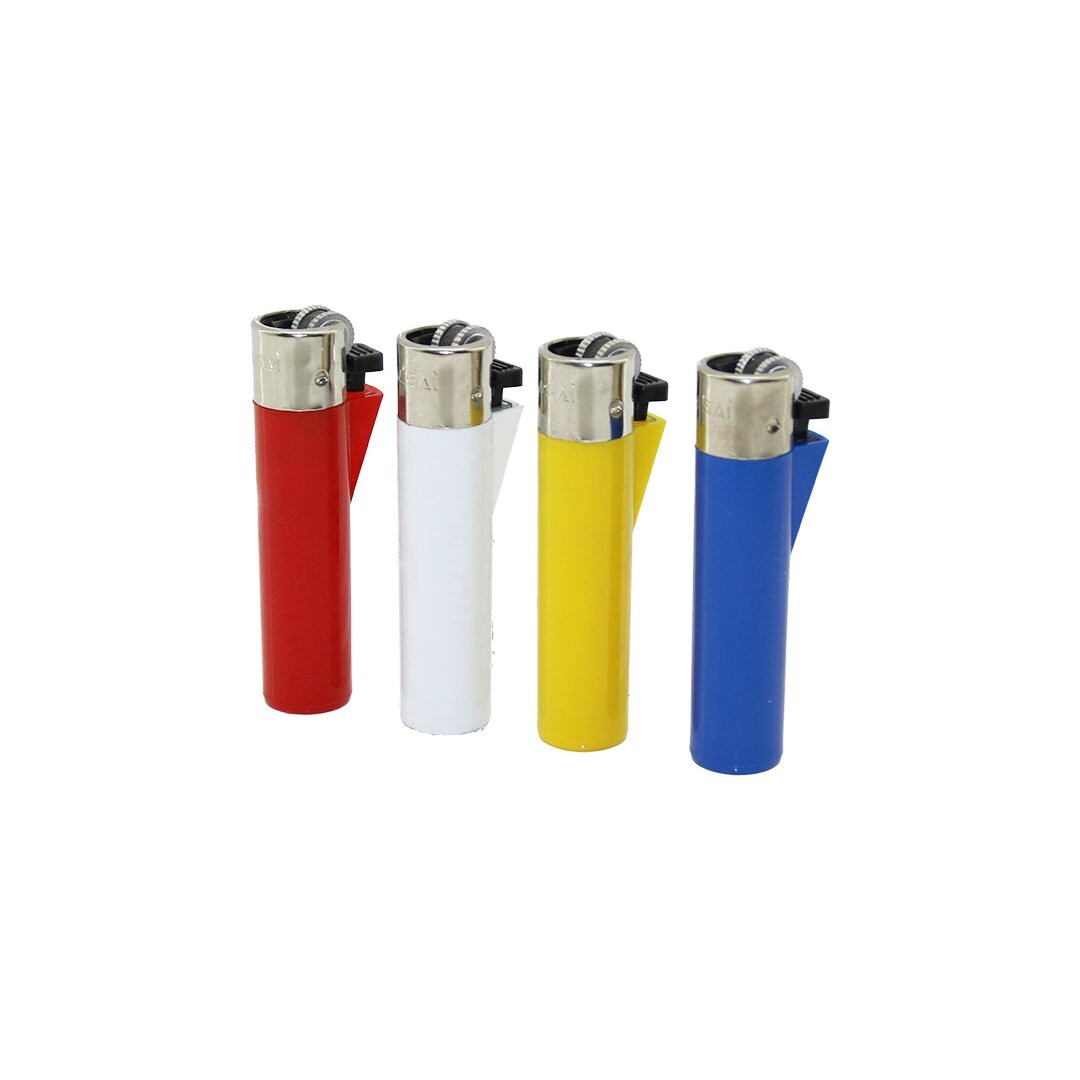 Kasai ( Slim ) ( Mini Yuvarlak ) Çakmak ( Klasik Çevir Bas Yak ) ( Renkli Plastik ) ( Doldur Kullan )*48x20