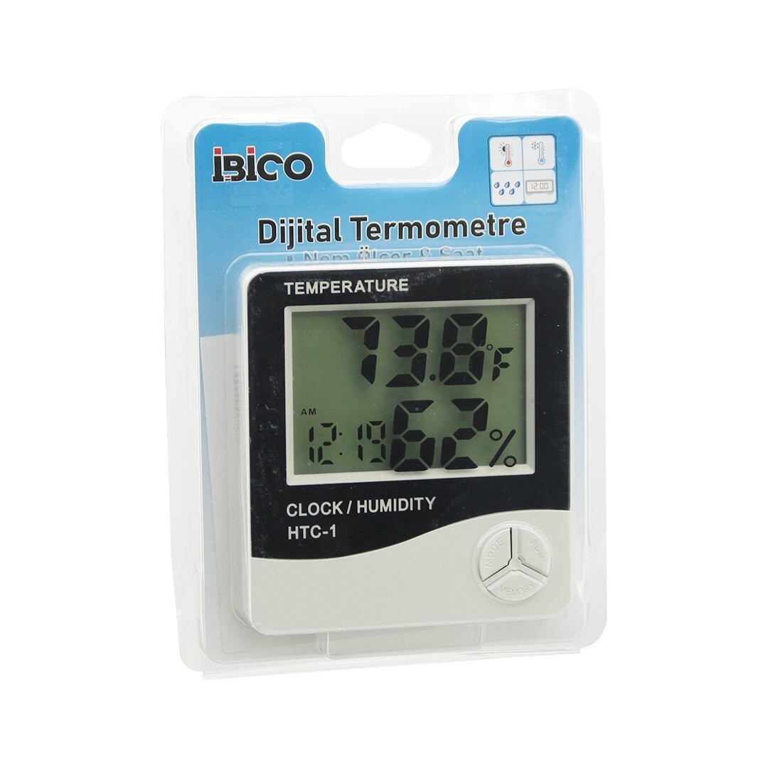 Ibico I11-002 ( Htc-1 ) Dijital Saat & Sıcaklık & Nem Ölçer*150