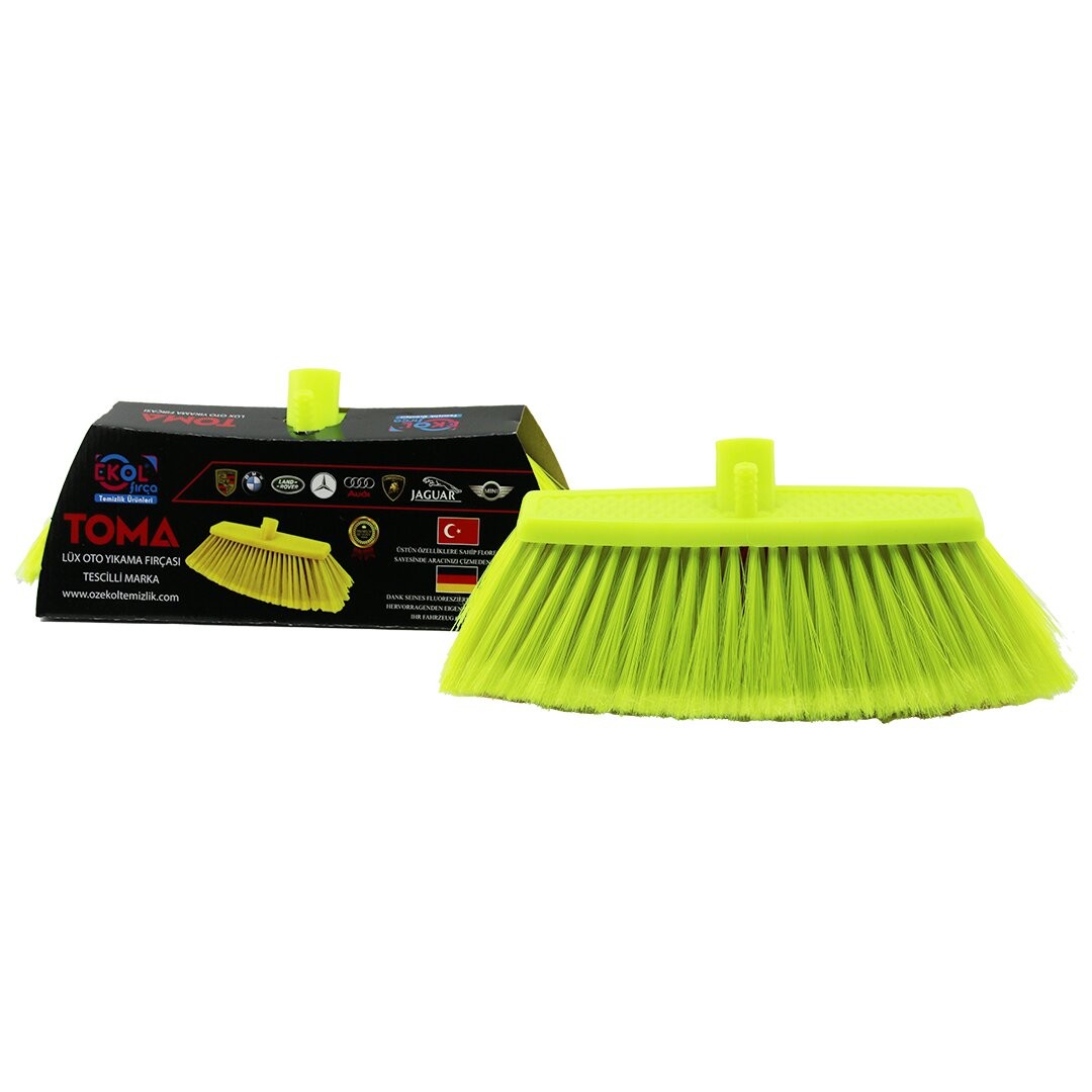 Ekol Fırça Ef-212 Toma ( Kutulu ) ( 20cm )Lüx Oto Yıkama Fırçası ( Tek Renk ( Floresan ) Fırça Kılları)*12=K