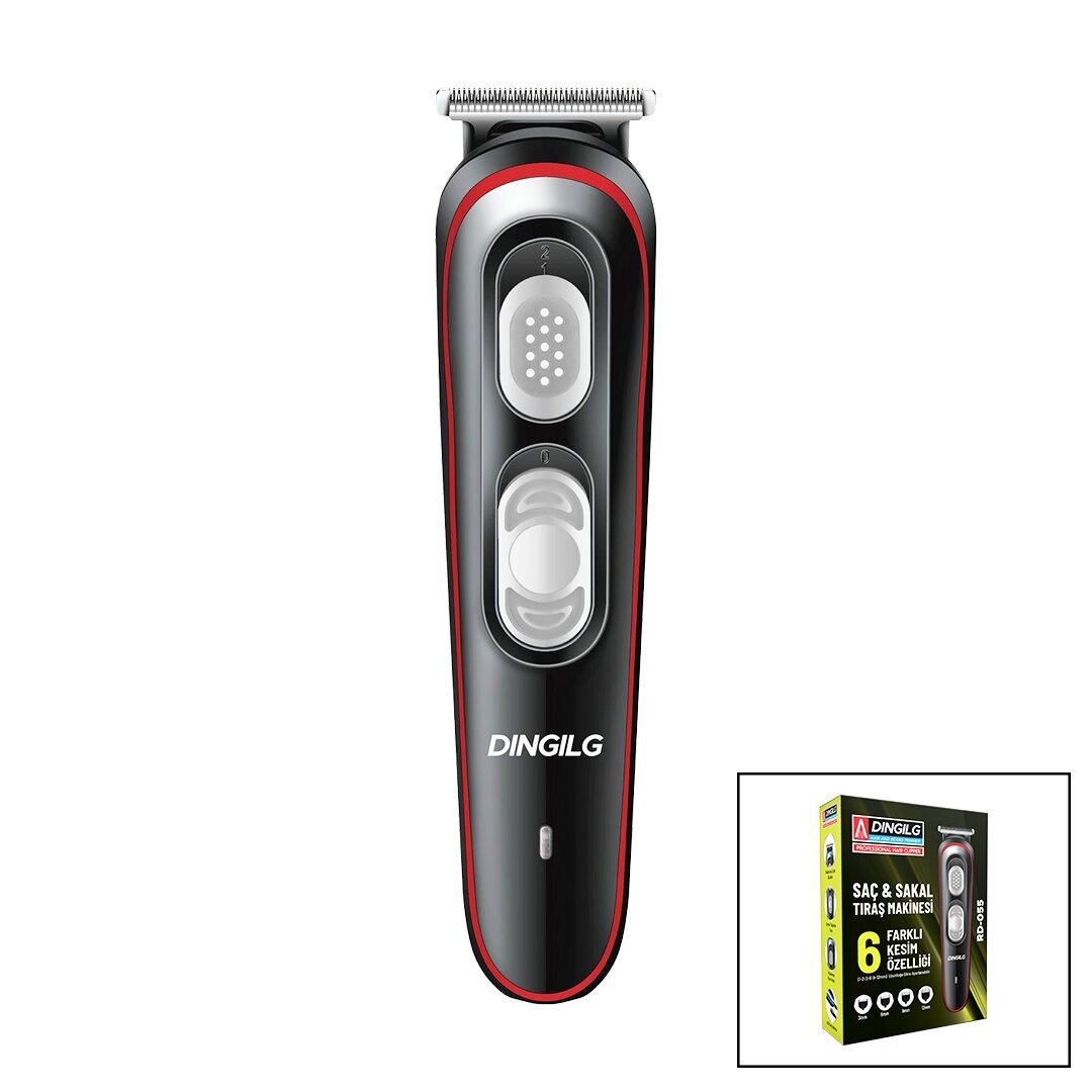 Dıngılg Rd-055 Saç & Sakal Kesme Traş Makinesi ( 6 Farklı Kesim ) ( Usb Şarjlı ) ( 2 Kademe Bıçak Ayarı )*60
