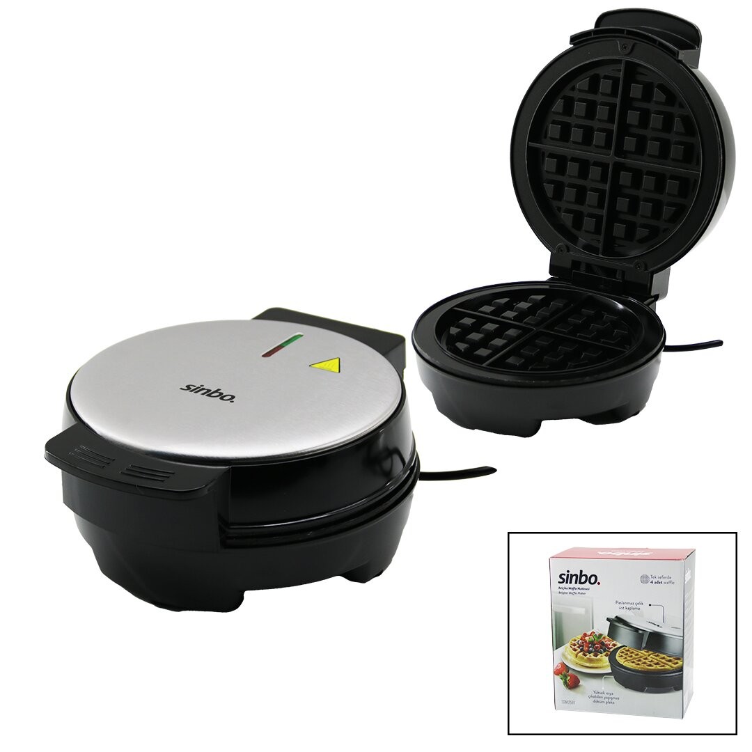Sinbo Ssm-2591 Belçika waffle Makinesi Elektrikli (4 waffle & Yapışmaz Döküm Plaka) (Paslanmaz Çelik Üst Kaplama)*6