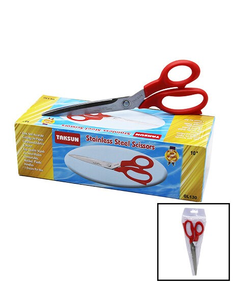 Taksun Gl-130  10" Terzi Makası Renkli Saplı*12x15
