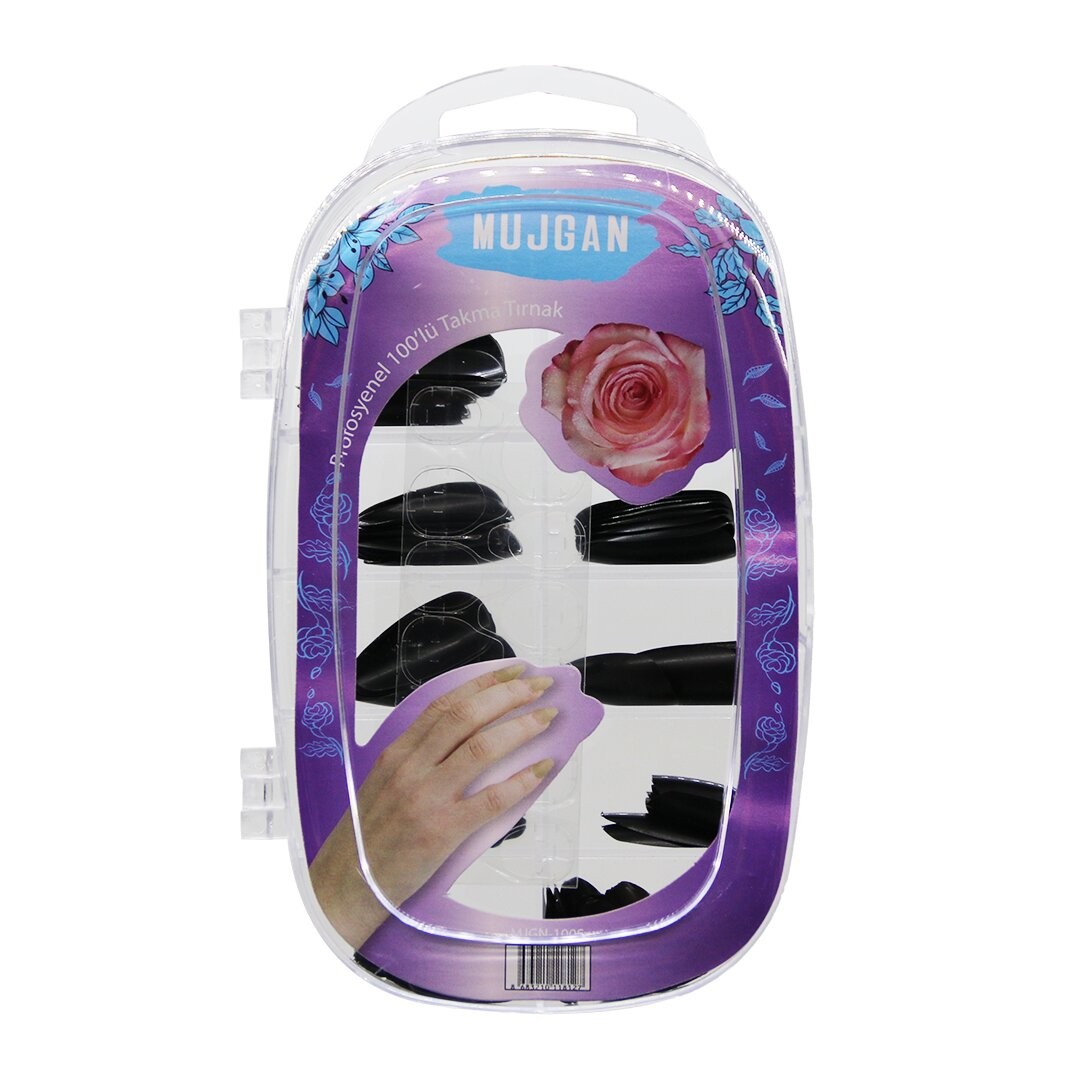 Mujgan Mjgn-100sr ( 100 Pcs ) ( Siyah ) Takma Tırnak*12x40