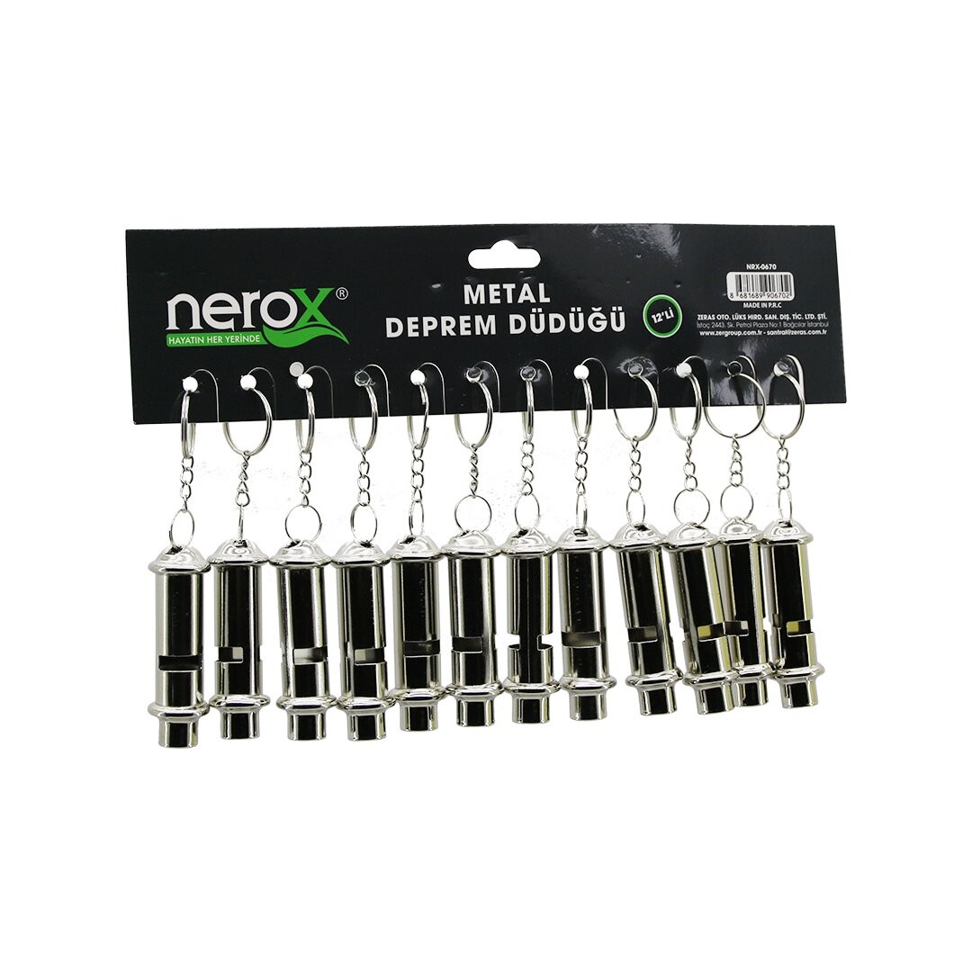 Nerox Nrx-0670 Metal ( Deprem Düdük ) Anahtarlık*12x50