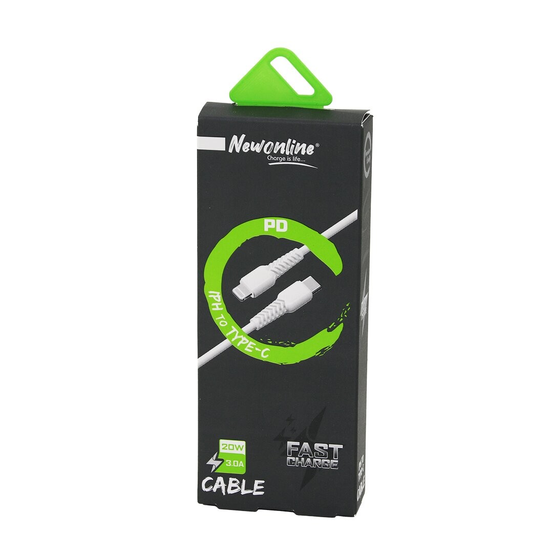 Newonline Nw-01617 ( Type-C & Iphone ) ( Hızlı ) Cep Telefon & Data Şarj Kablosu ( 20w ) ( 3.0a & 1mt )*200