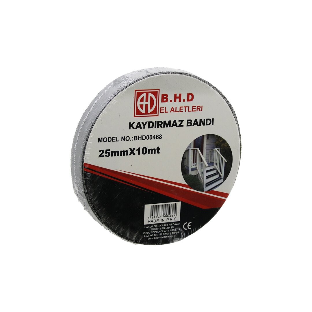 B.H.D Bhd-00468 ( 25mm X 10mt ) ( Kaydırmaz ) ( Siyah ) Bant*72