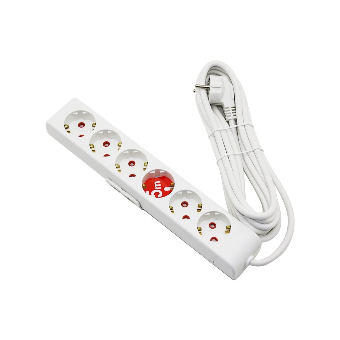 Rı-Tech ( 6lı - 5mt ) Uzatma Kablo & Topraklı Grup Priz ( 001 175 610002 05 00 )*12
