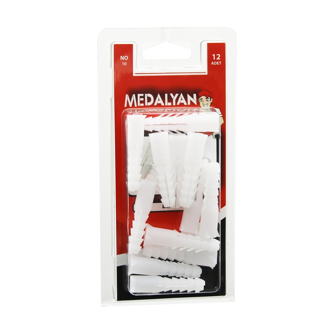 Medalyan Dl-48 ( No-10 ) Dübel Beyaz ( 12pcs )*12x9