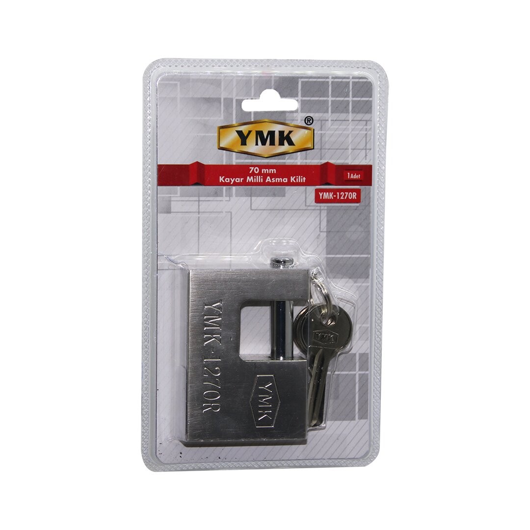 Ymk-1270r ( 70mm ) Gri Kayar Milli Asma Kilit*48