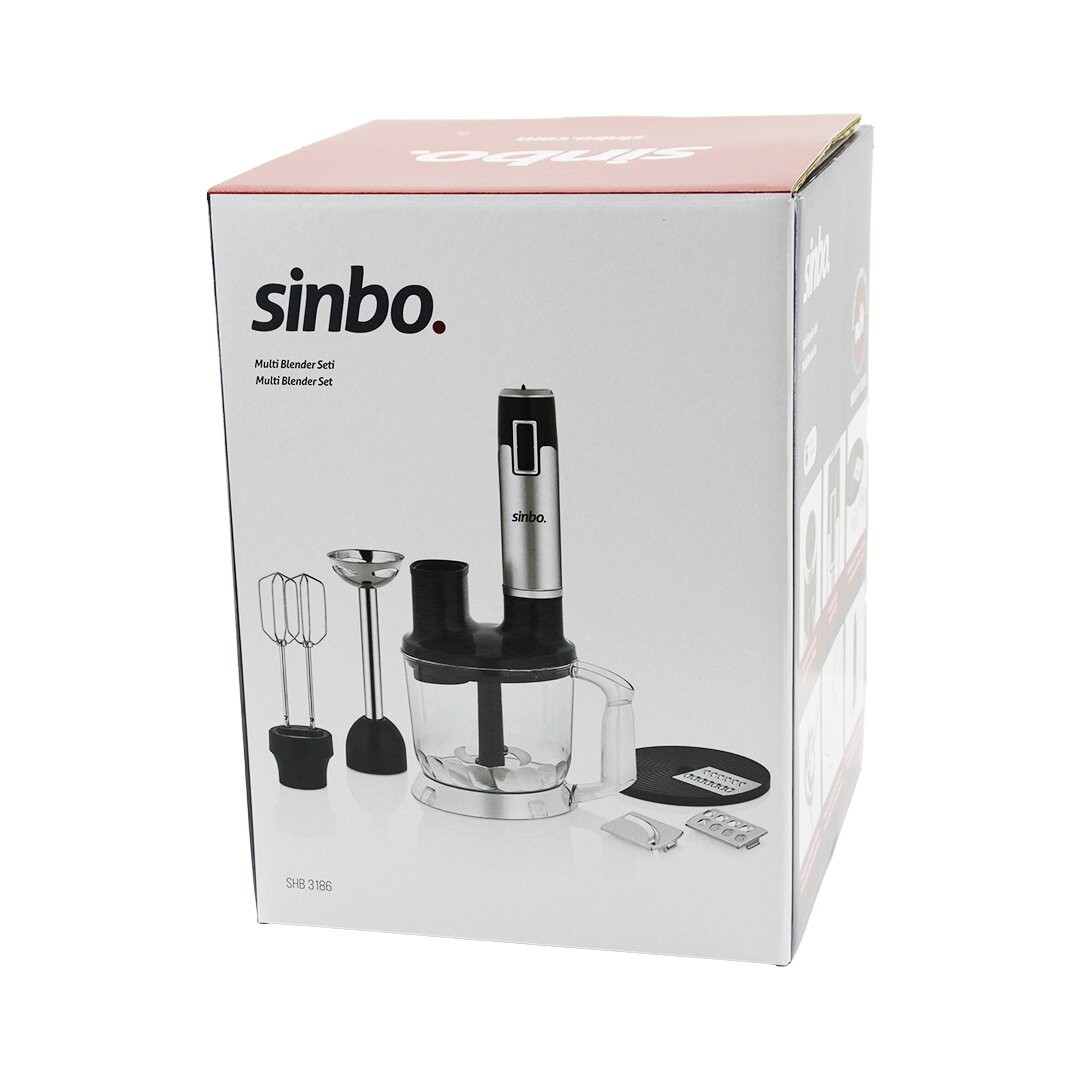 Sinbo Shb-3186 (Turbo) Multi Blender Seti (Doğrayıcı& Mikser& Blender) (Rende Dilim Diskleri) (300w) (2lt Hazne)*4