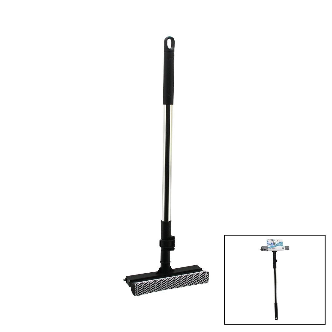 Ibico I21-032 (2in1 Başlı=Çekpas & File Kaplı Sünger) Çok Amaçlı Yüzey Temizlik Mop & Camsil (Kilitli Uzayan Metal Sap=56-94cm)*50