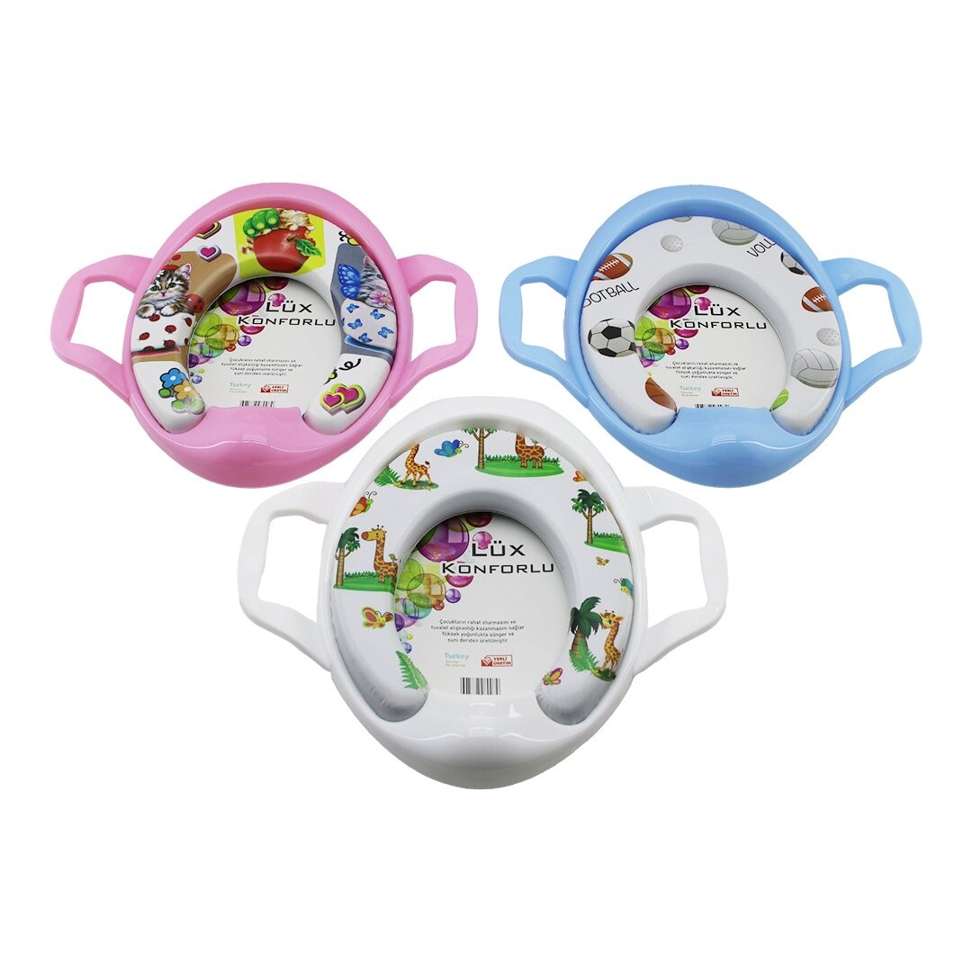 Softy Et-045 ( Lüx Konforlu ) ( Kulplu ) Çocuk Klozet Oturak ( Comfort & Resimli Süngerli )*12