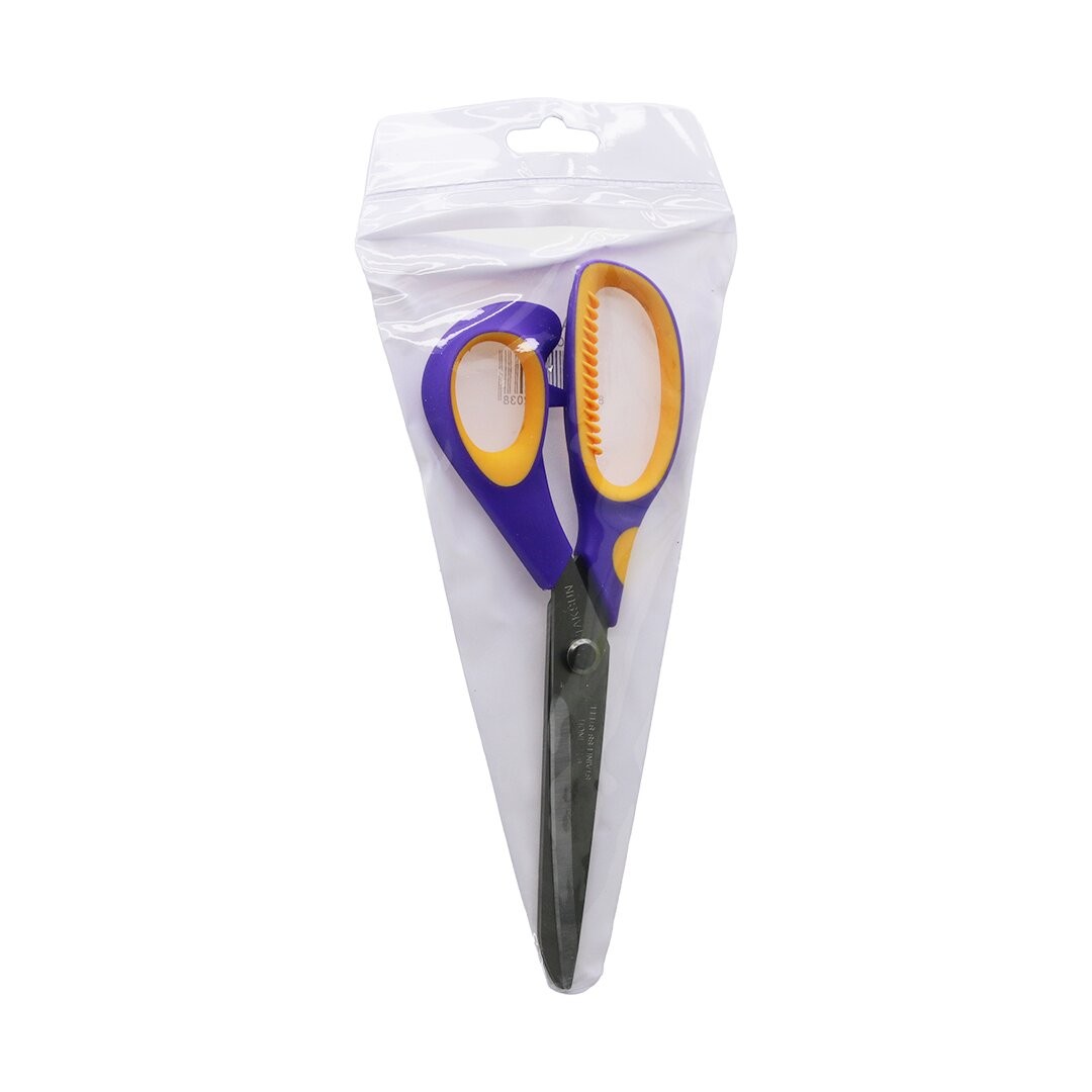 Taksun Gl-203 ( 9½" ) ( Alman Stili ) Terzi Makas (Renkli Plastik Silikon Destekli Sap) (Keskin Güçlü Bıçaklar)*12x12