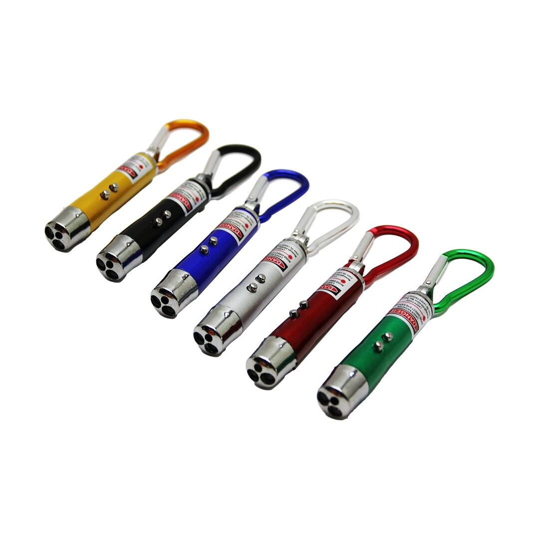 Gold-Police Gp-001 ( 3in1 Başlı ) Laser & Led Lıght (Renkli Lazer) ( Anahtarlık Kancalı )*24x50