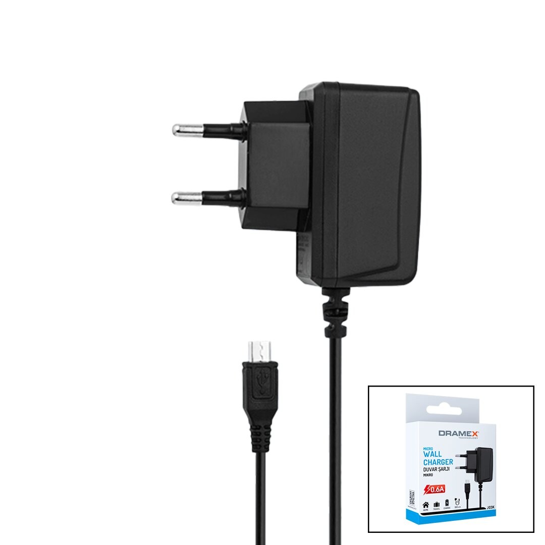 Dramex J03-K ( Micro & Samsung ) ( Set ) Ev Şarj Aleti ( 0.6a )*24