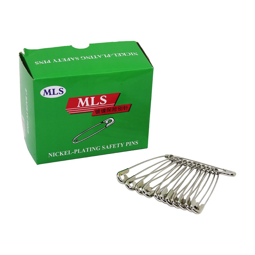 Mls Nıckel-Platıng Safety Pıns ( Gümüş ) ( No-8# ) Çengelli Iğne (12pcs X 12li =144pcs=Paket)*1x50