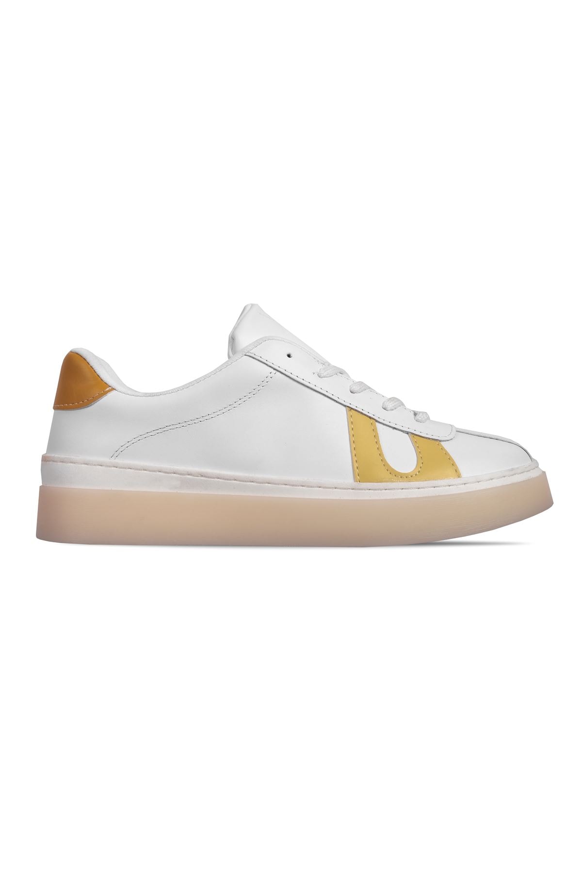 Walky Kadın Hakiki Deri Günlük Spor Ayakkabı Sneaker 4159 - Sarı