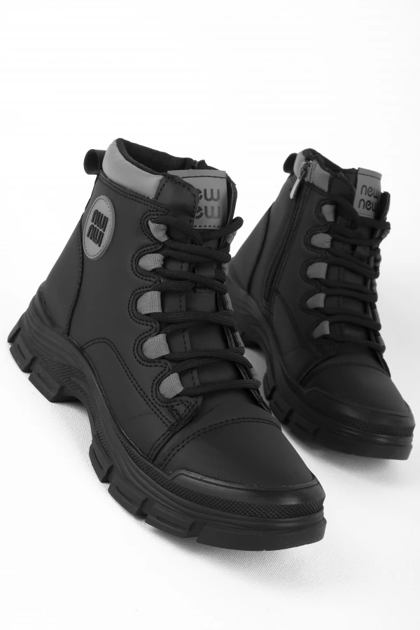 Rosly Kadın Bağcık Detaylı Rahat Bot 3587 - S.Siyah