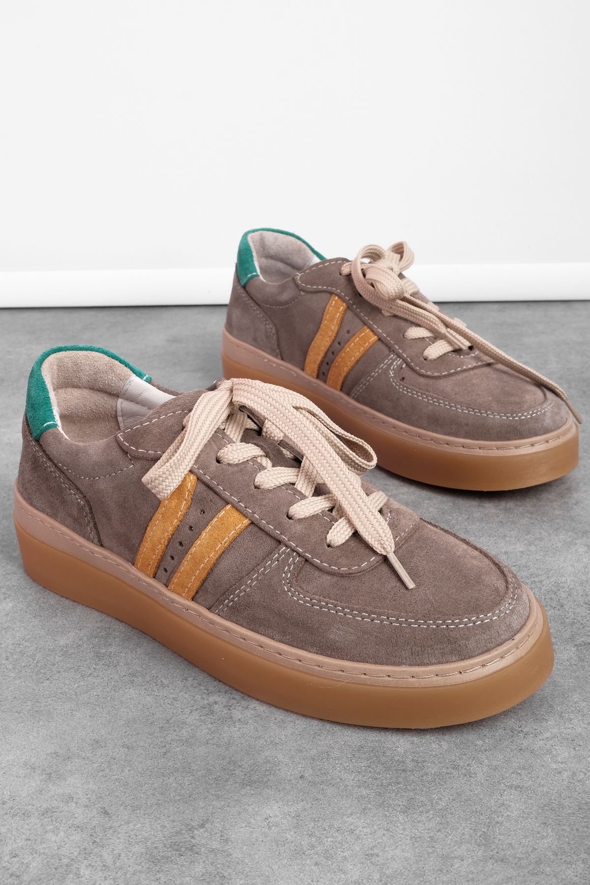 Alicy Kadın Hakiki Deri Bağcıklı Spor Ayakkabı Sneaker 4155
