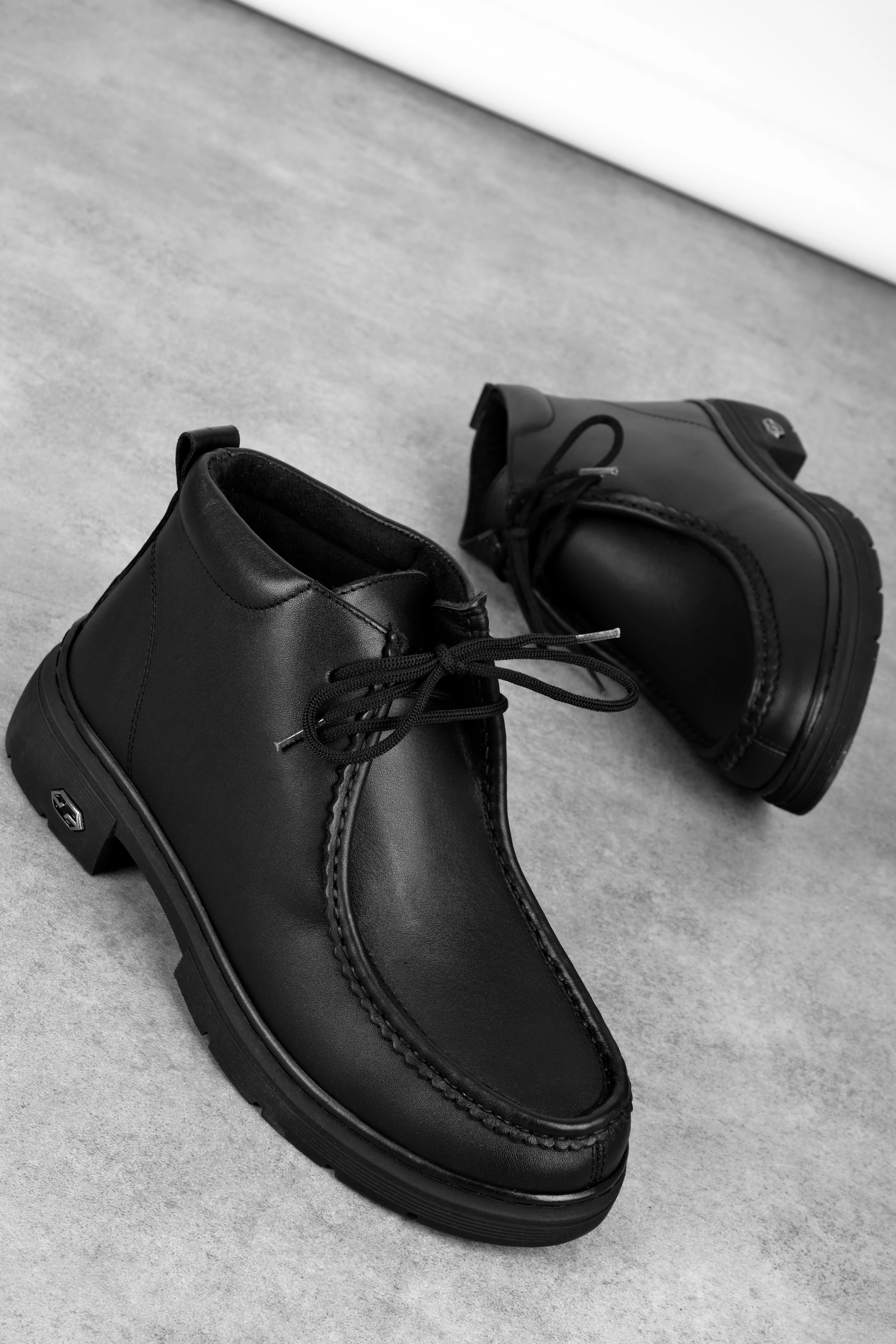 Phoy Kadın Hakiki Deri Golfy Bilek Boy Bot 4281 - Siyah