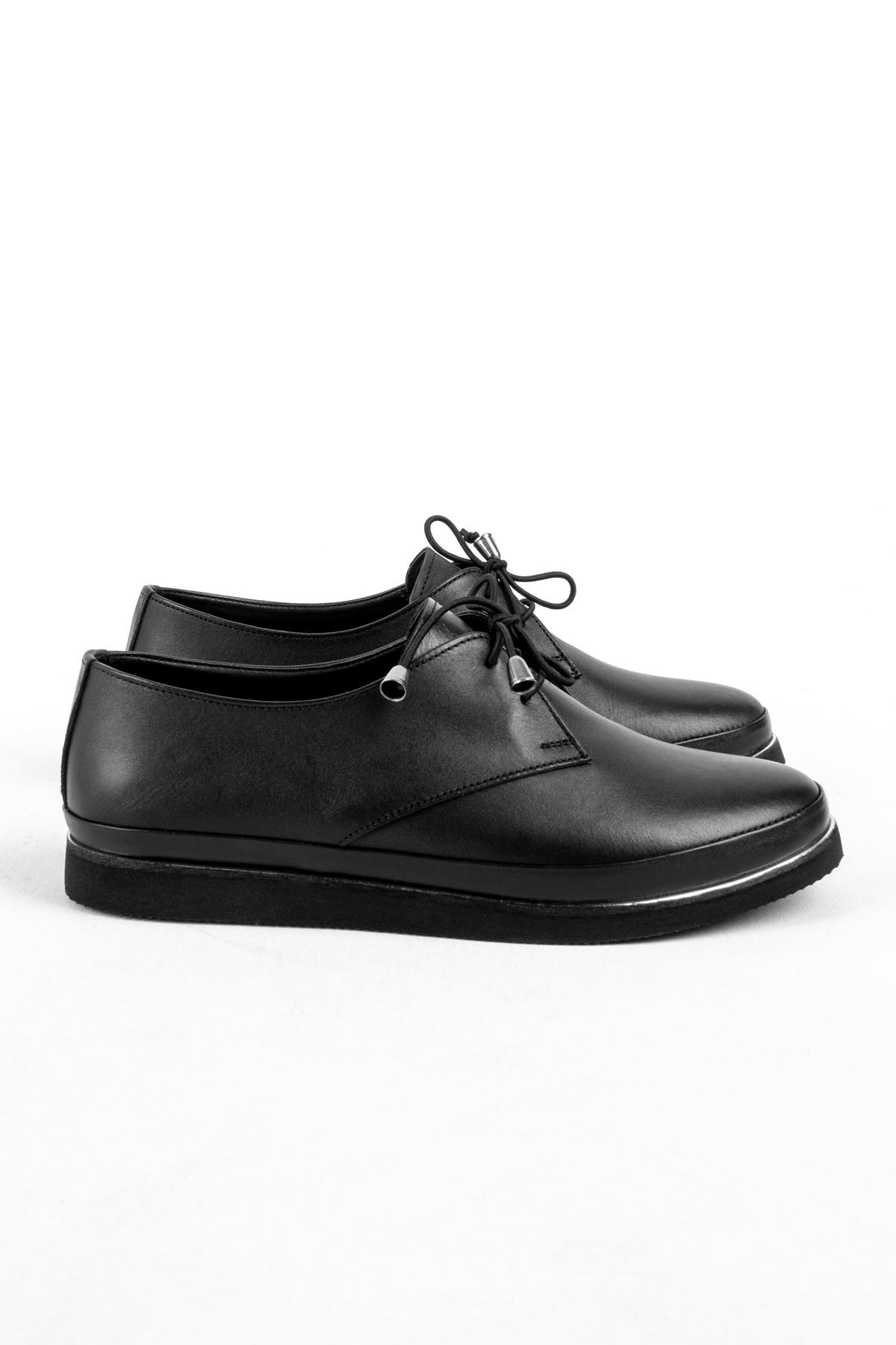 Neel Kadın Günlük Hakiki Deri Ayakkabı (B1806) - Siyah