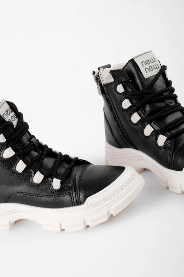 Rosly Kadın Bağcık Detaylı Rahat Bot 3587 - Siyah