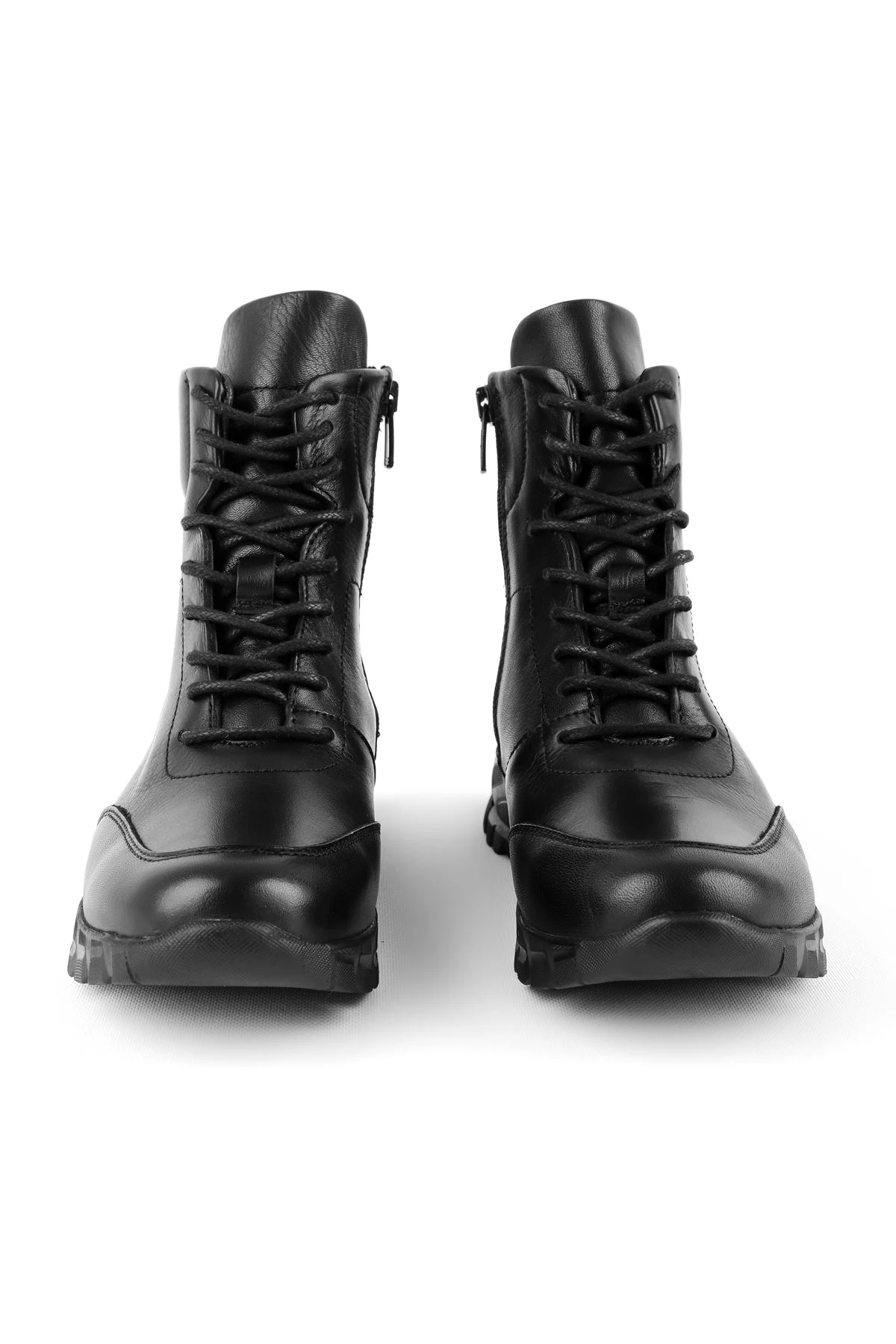 Amatsy Kadın Hakiki Deri Bağcıklı Fermuarlı Detaylı Postal Bot 3425